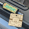Dinosaurs Wood Luggage Tags - Square - Lifestyle