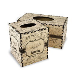 Dinosaurs Wood Tissue Box Cover (Personalized)
