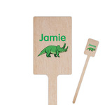 Dinosaurs 6.25" Rectangle Wooden Stir Sticks - Single Sided (Personalized)