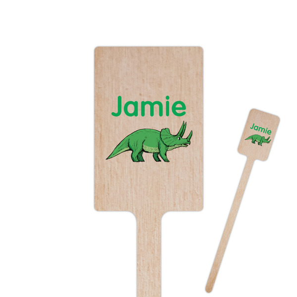 Custom Dinosaurs 6.25" Rectangle Wooden Stir Sticks - Double Sided (Personalized)