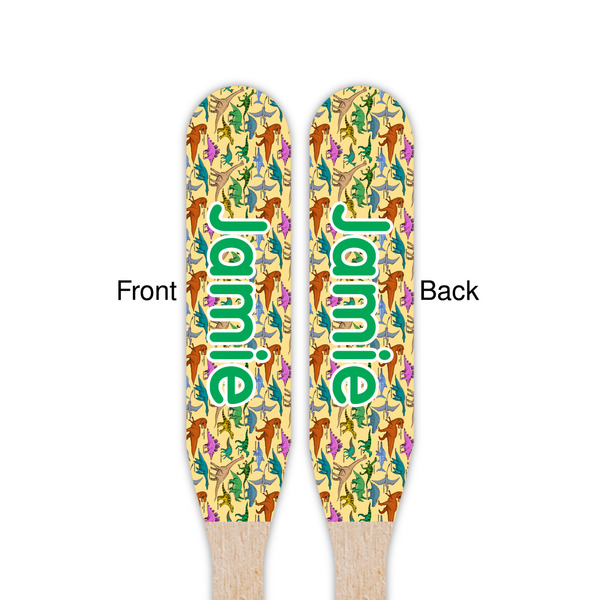 Dinosaurs Wooden Food Pick - Paddle - Double Sided - Front & Back