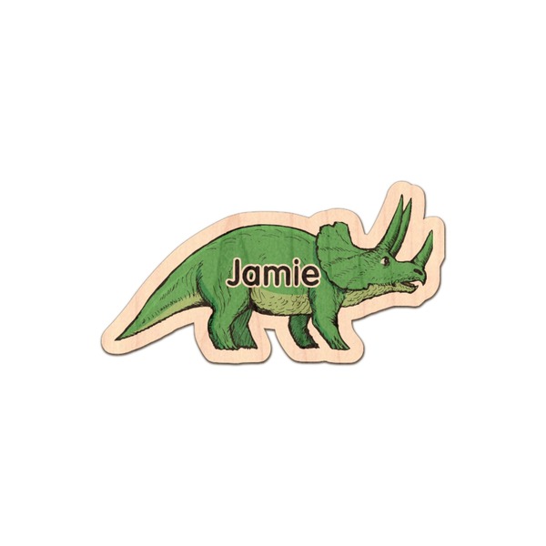 Custom Dinosaurs Genuine Maple or Cherry Wood Sticker (Personalized)