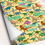 Dinosaurs Wrapping Paper Sheets (Personalized)