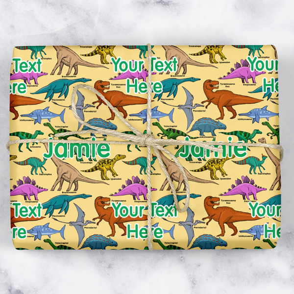 Custom Dinosaurs Wrapping Paper (Personalized)