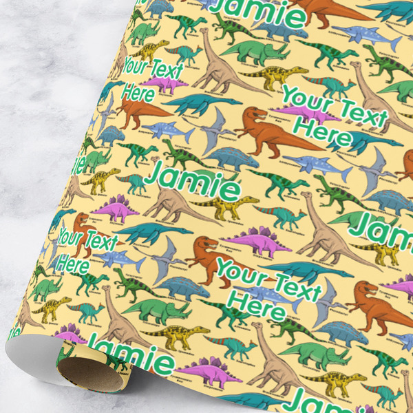Custom Dinosaurs Wrapping Paper Roll - Large (Personalized)