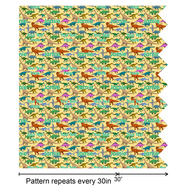 Dinosaurs Wrapping Paper Roll - Satin - Partial Roll