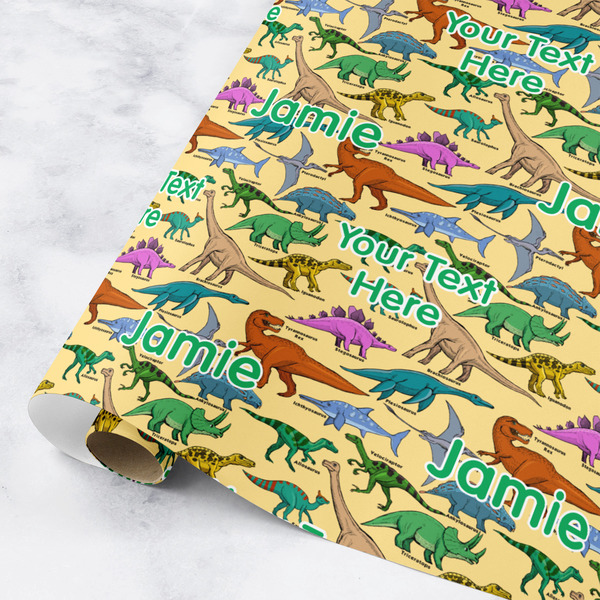 Custom Dinosaurs Wrapping Paper Roll - Medium (Personalized)