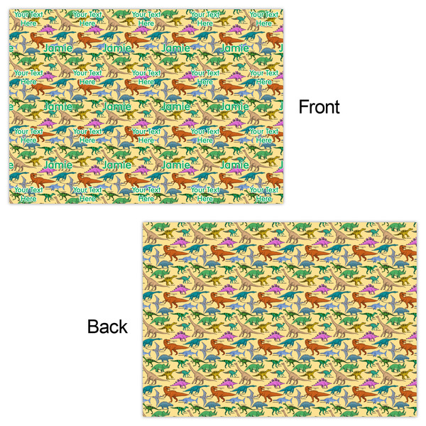 Dinosaurs Wrapping Paper Sheet - Double Sided - Front & Back