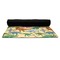 Dinosaurs Yoga Mat Rolled up Black Rubber Backing
