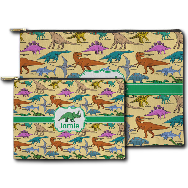 Dinosaurs Zippered Pouches - Size Comparison