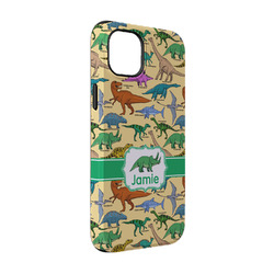 Dinosaurs iPhone Case - Rubber Lined - iPhone 14 Pro (Personalized)