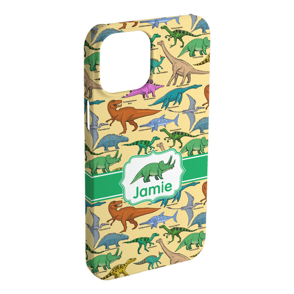 Custom Dinosaurs iPhone Case - Plastic - iPhone 15 Plus (Personalized)