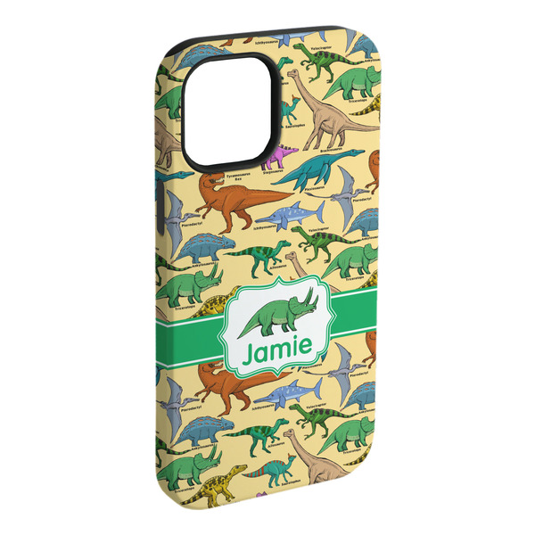 Custom Dinosaurs iPhone Case - Rubber Lined - iPhone 15 Pro Max (Personalized)