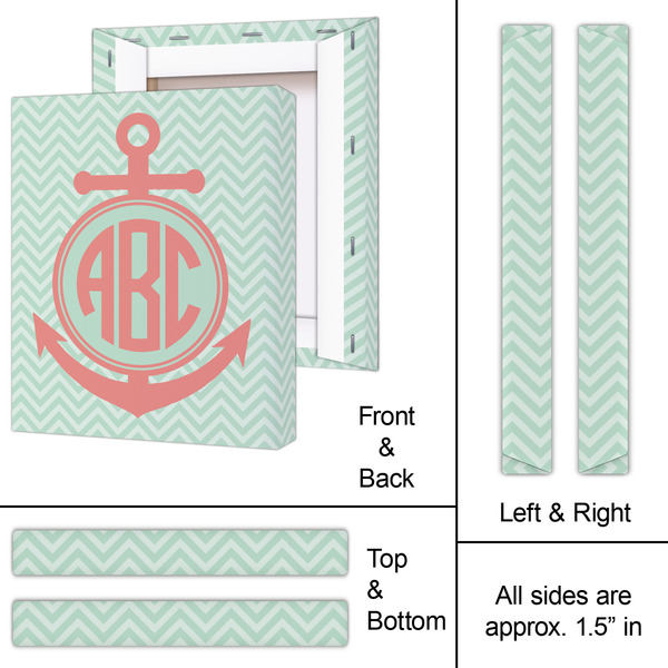 Chevron & Anchor 11x14 - Canvas Print - Approval