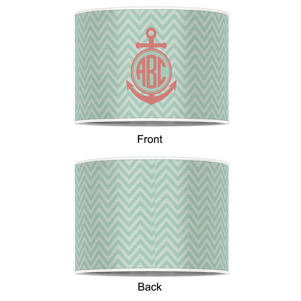 Chevron & Anchor 12" Drum Lampshade - APPROVAL (Poly Film)
