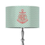 Chevron & Anchor 12" Drum Lamp Shade - Fabric (Personalized)