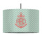 Chevron & Anchor 12" Drum Pendant Lamp - Fabric (Personalized)