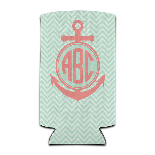 Chevron & Anchor 12oz Tall Can Sleeve - Set of 4 - FRONT
