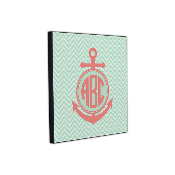 Chevron & Anchor 12x12 Wood Print - Angle View