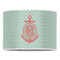 Chevron & Anchor 16" Drum Lampshade - FRONT (Poly Film)