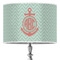 Chevron & Anchor 16" Drum Lampshade - ON STAND (Poly Film)