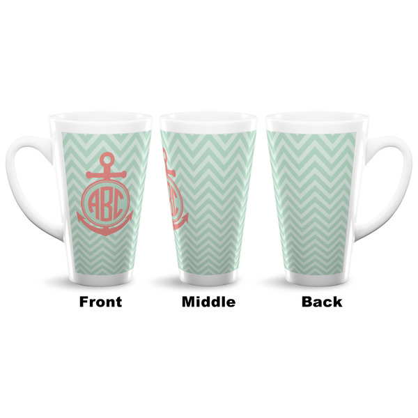 Chevron & Anchor 16 Oz Latte Mug - Approval