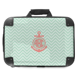 Chevron & Anchor Hard Shell Briefcase - 18" (Personalized)