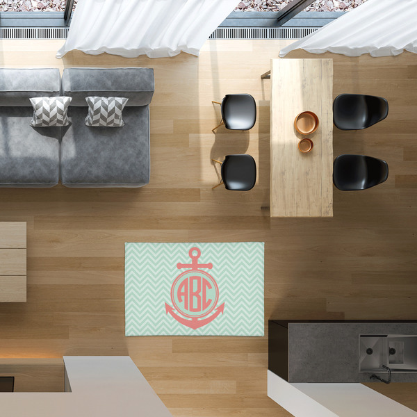 Chevron & Anchor 2'x3' Indoor Area Rugs - IN CONTEXT