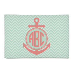 Chevron & Anchor Patio Rug (Personalized)