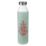 Chevron & Anchor 20oz Stainless Steel Water Bottle - Full Print (Personalized)