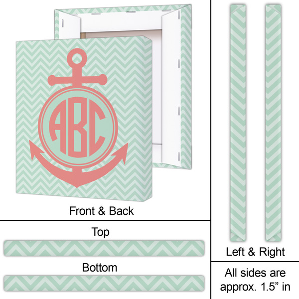 Chevron & Anchor 20x24 - Canvas Print - Approval