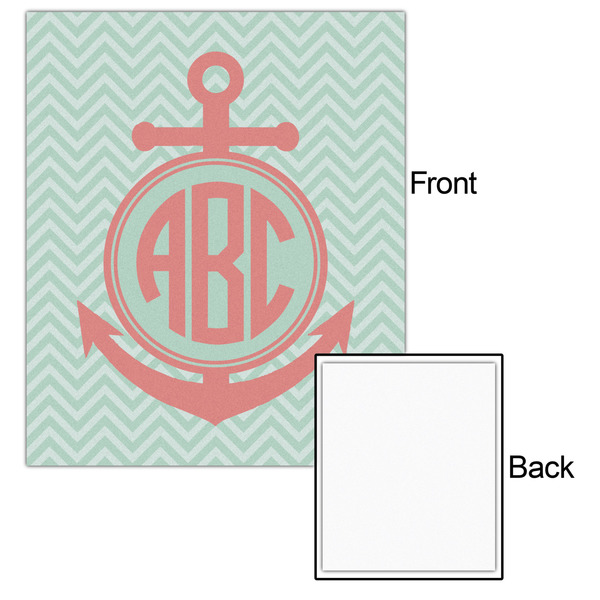 Chevron & Anchor 20x24 - Matte Poster - Front & Back