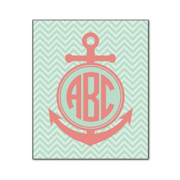 Chevron & Anchor 20x24 Wood Print - Front View