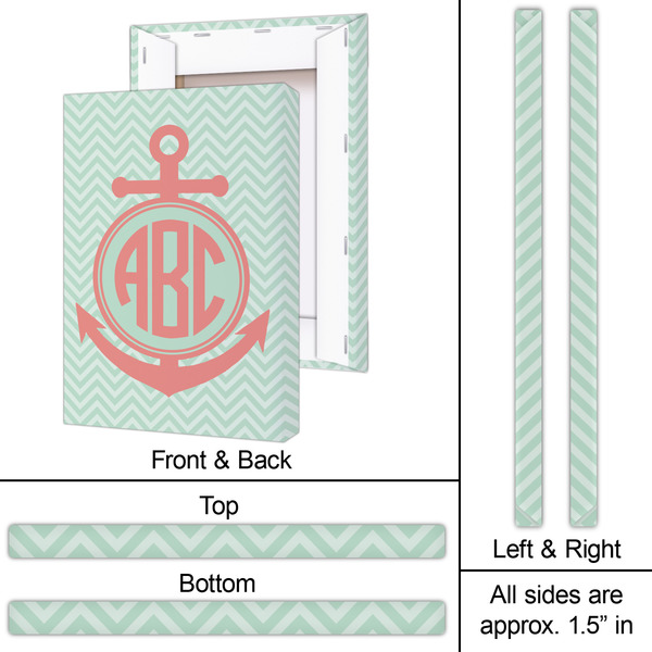 Chevron & Anchor 20x30 - Canvas Print - Approval