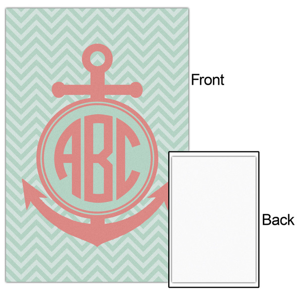 Chevron & Anchor 24x36 - Matte Poster - Front & Back