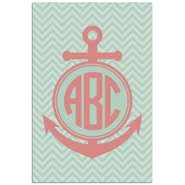 Custom Chevron & Anchor Poster - Matte - 24x36 (Personalized)