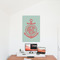 Chevron & Anchor 24x36 - Matte Poster - On the Wall