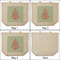 Chevron & Anchor 3 Reusable Cotton Grocery Bags - Front & Back View