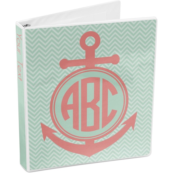 Chevron & Anchor 3-Ring Binder 3/4 - Main