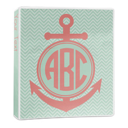 Chevron & Anchor 3-Ring Binder (Personalized)