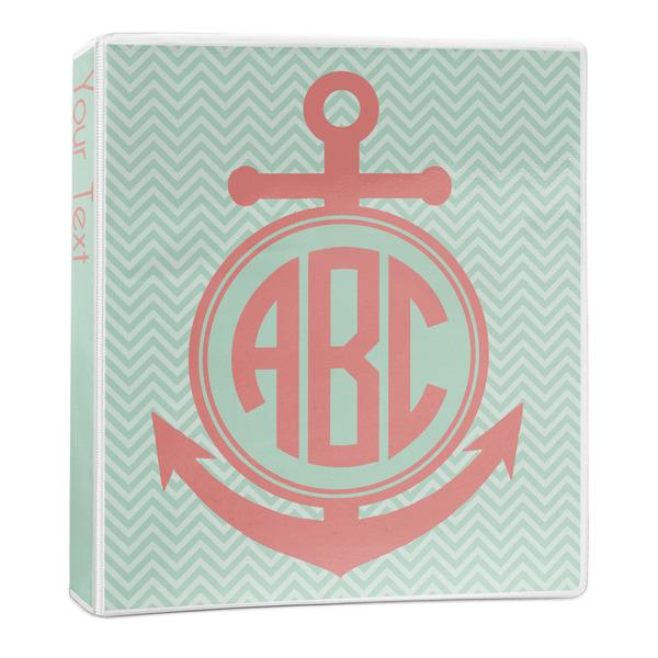 Chevron & Anchor 3-Ring Binder Main- 1in