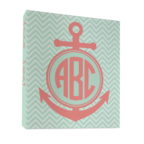 Chevron & Anchor 3 Ring Binders - Full Wrap - 1" - FRONT
