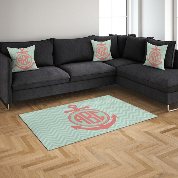 Chevron & Anchor 4'x6' Indoor Area Rugs - IN CONTEXT