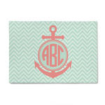 Chevron & Anchor 4' x 6' Indoor Area Rug (Personalized)