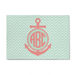Chevron & Anchor 4' x 6' Indoor Area Rug (Personalized)