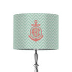 Chevron & Anchor 8" Drum Lamp Shade - Fabric (Personalized)