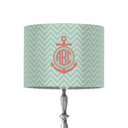 Chevron & Anchor 8" Drum Lamp Shade - Fabric (Personalized)