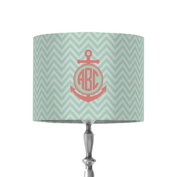 Custom Chevron & Anchor 8" Drum Lamp Shade - Fabric (Personalized)