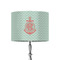 Chevron & Anchor 8" Drum Lampshade - ON STAND (Fabric)