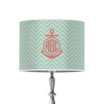 Chevron & Anchor 8" Drum Lamp Shade - Poly-film (Personalized)